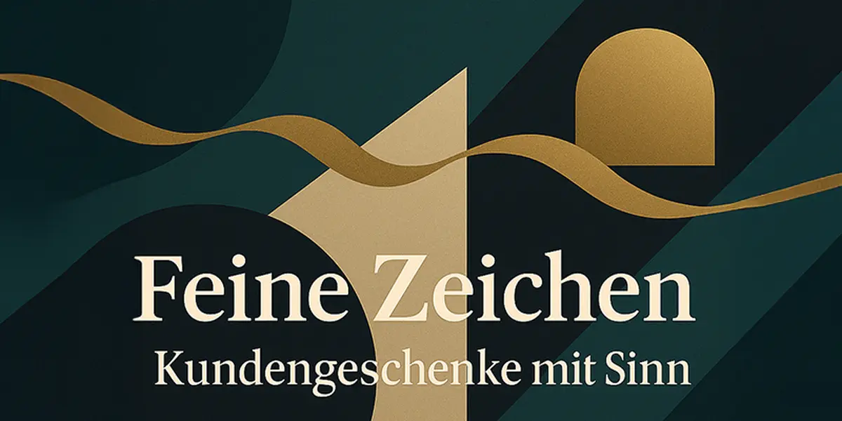 Ein anspruchsvollen Foto zu Werbezwecken in dunkelgrün, gold und schwarz.