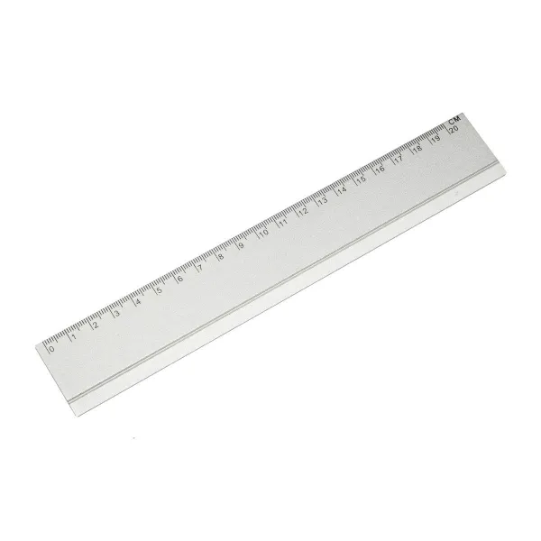 Produktbild von Alu-Lineal 20 cm - Hochwertiges, 210x36x3 mm großes Lineal aus Aluminium mit integrierter cm-Skala bis 20 cm.