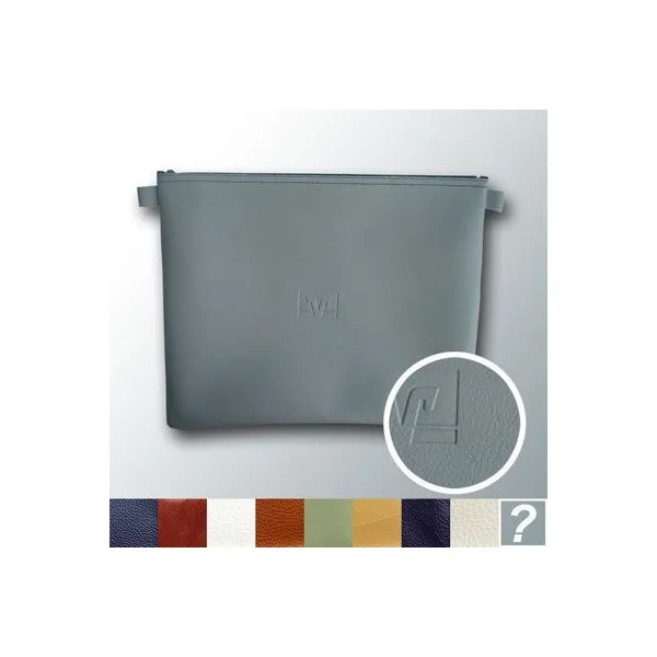 Banktaschen aus Kunstleder für Geld oder Belege mit Reißverschluss und abgerundeten Ecken, in Schwarz, Grau, Beige oder Anthrazit erhältlich, auch mit Schlaufen und Blind-/Folienprägung in verschiedenen Farben auf Anfrage. (2)