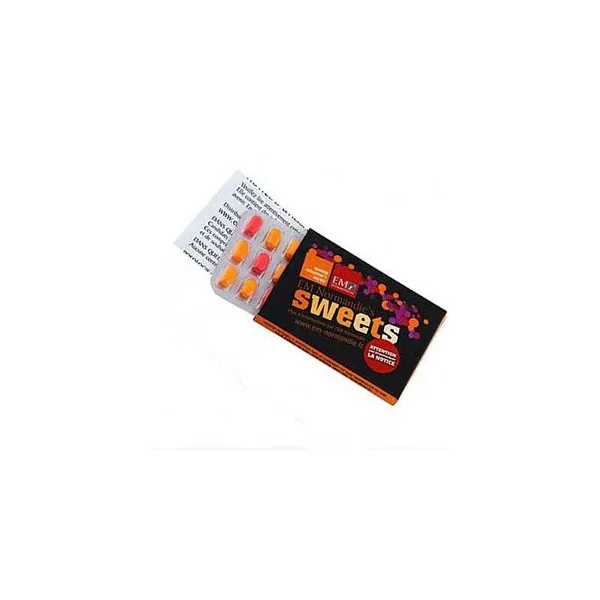 Produktbild von Bunte Werbe-Bonbons in Blisterverpackung mit individueller Gestaltung, enthalten 18 Stück Dragee-Bonbons in verschiedenen Geschmacksrichtungen und Farben.