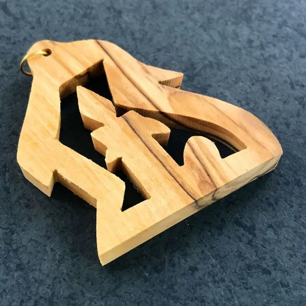 Produktbild von Christbaumanhänger aus Olivenholz 09