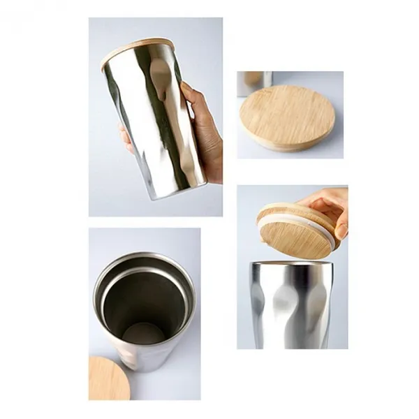 Produktbild von Edelstahl Trinkbecher - Handgefertigter, doppelwandiger Becher aus rostfreiem 304-Edelstahl, geruchs- und geschmacksneutral sowie frei von Schadstoffen.