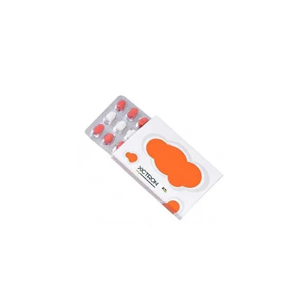 Dragee-Bonbons im Blister mit Medikamentenverpackungsoptik und Werbedruck, Geschmacksrichtungen: Apfel, Erdbeere, Orange, Himbeere, Johannisbeere, Tropic, Zitrone, Limette, Pfefferminze, zuckerfreie Pfefferminze.