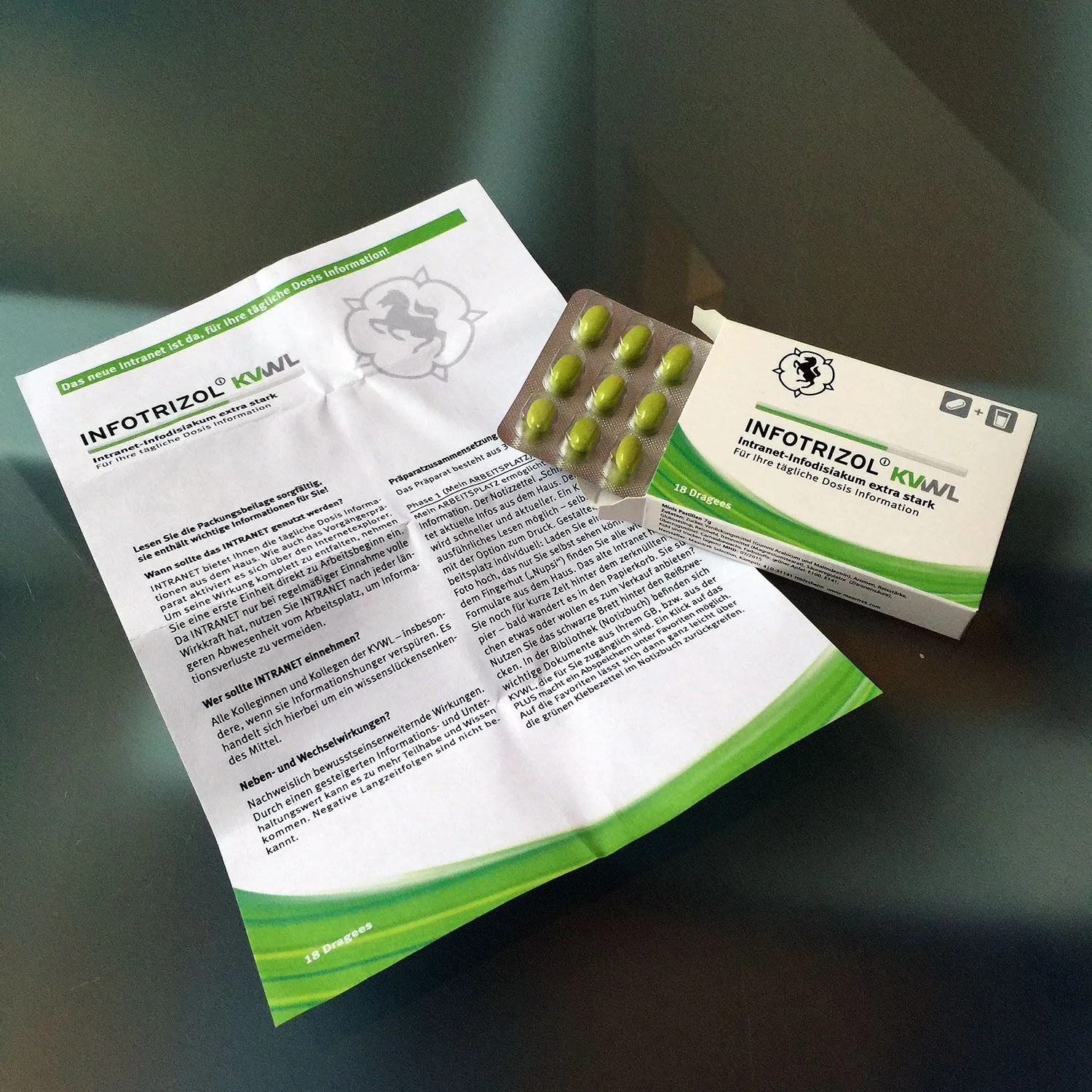 Produktbild von Die bedruckbare Blister-Tablettenverpackung mit beigelegtem Werbezettel bietet eine große Fläche für individuelle Gestaltung und Werbung.