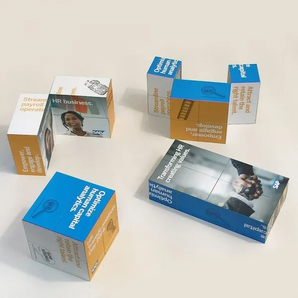 Produktbild von Der faltbare Fuxx-Würfel in Markenqualität bietet eine hochwertige Präsentationsfläche für vielfältige Anwendungen wie Mailing, Vertriebsmotivation oder Imagewerbung.