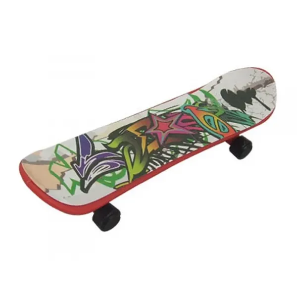 Finger Skateboard mit Logo - Kunststoff-Größe: 60 x 26 mm, Gewicht: 10 g; Werbedruck erfolgt auf einem Etikett. (4)