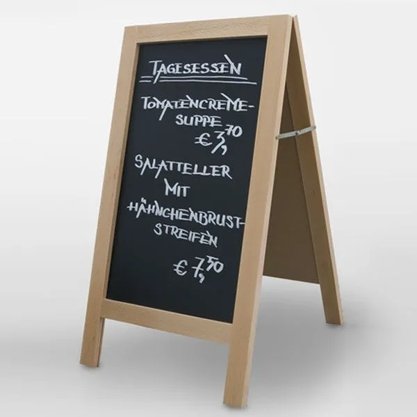 Produktbild von "Große Klapptafel aus Buchenholz mit Maßen 86,5 x 50 cm."
