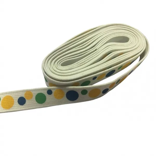 Produktbild von Gummitwist-Sonderanfertigung: Individuell bedruckbares Band (4-farbige Box/Karte), Länge 3-5 m, Gummibreite 6-15 mm; Verschluss wählbar (Metallclip, geknotet o.
