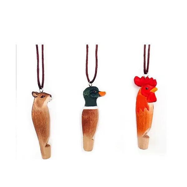 Handgefertigte Tier-Holzpfeifen in bunten und natürlichen Designs, mit individuell wählbarem Motiv für Spezialanfertigungen ab 2000 Stück. (3)