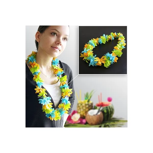 Hawaiikette individuell gestaltbare Blumenkette für Events in Pantone-Farben, bringt tropischen Flair und ist ein Blickfang. (2)
