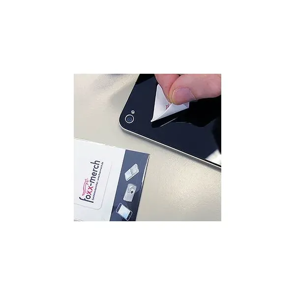 Produktbild von Hochwertiger, selbsthaftender Smartphone-Reiniger mit Werbedruck (40x28mm, abgerundete Ecken), inkl.