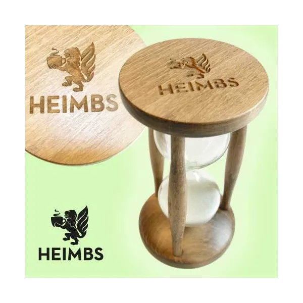 Holz-Sanduhr 12 cm als hochwertiges Werbepräsent mit eleganter Funktionalität, Zeitmesser seit dem 14. (3)