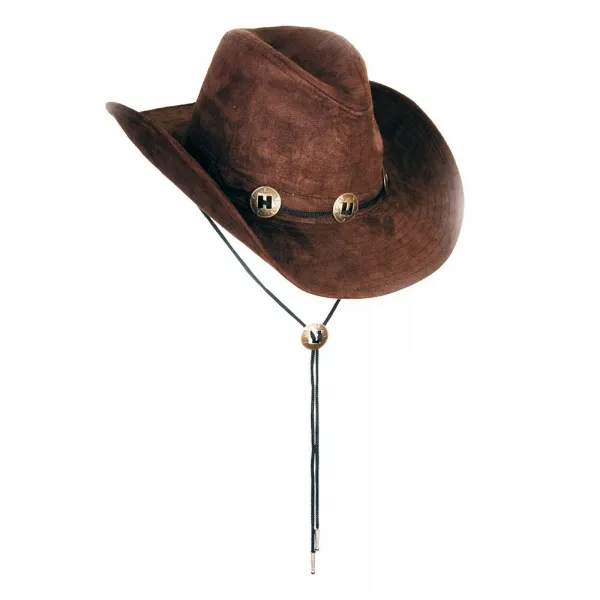 Produktbild von Hut "ADVENTURER", perfekt für Abenteurer, die hochwertige Conchos und robustes Material schätzen, inklusive Kinnriemen für zusätzlichen Halt.