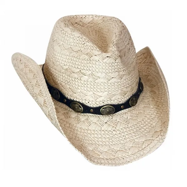 Produktbild von "TEXFLEX" Hut aus Papier mit außergewöhnlicher Flechtung und verziertem Band - perfekt für entspannte Sommer-Styles bei hohen Temperaturen.