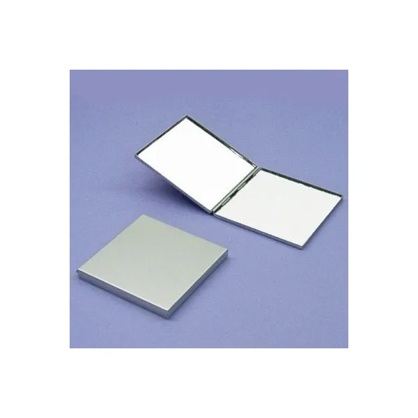 Produktbild von Klappspiegel Kosmetikspiegel Make-Up Spiegel hochwertig Aluminium-Oberfläche praktischer Taschenspiegel für Lasergravur Werbeartikel langzeit Werbeeffekt.