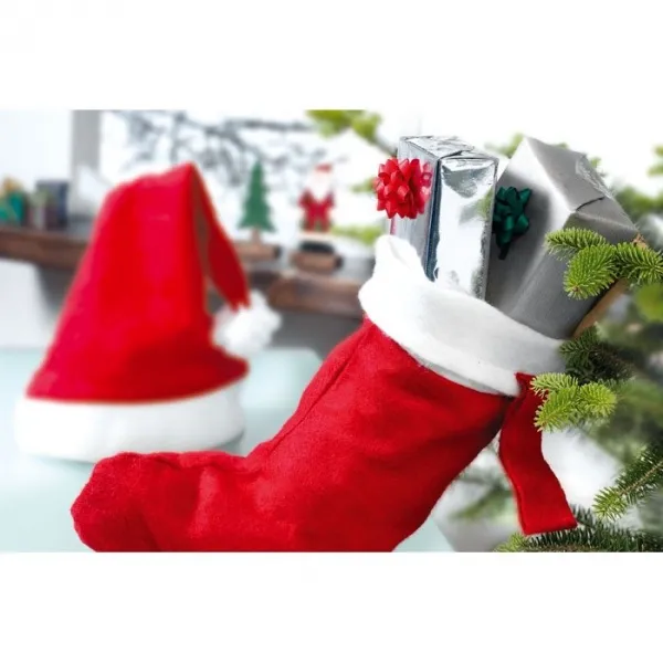 Nikolausstiefel zum Befüllen mit Süßigkeiten oder Geschenken aus non-woven Material, Größe ca. (2)