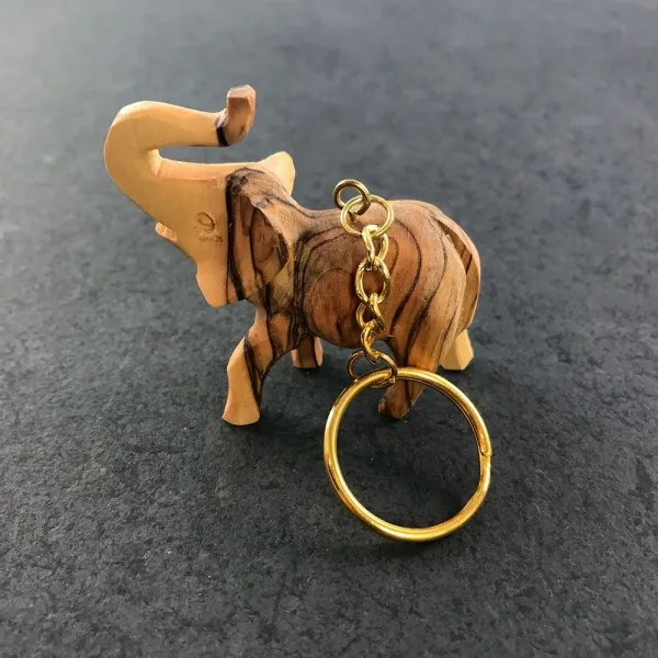 Produktbild von Olivenholz Elefant Schlüsselanhänger