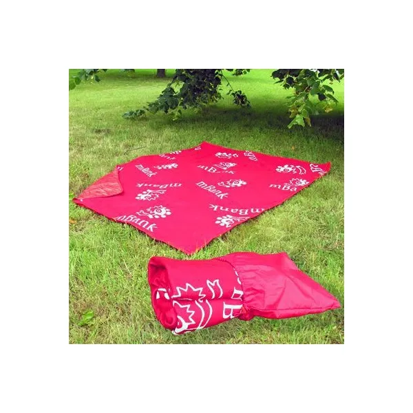 Produktbild von Picknickdecke nach Kundenwunsch, Fleece-Obermaterial mit schmutz- und feuchtigkeitsabweisender Rückseite aus Polyesterfolie in Standardfarben.