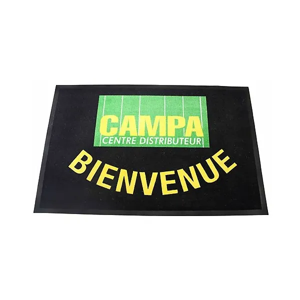 Produktbild von Preiswerte Logomatte, 60x40 cm, 1-6 farbig bedruckbar, Rückenmaterial: 1,5 mm PVC, Deckmaterial: Velour, Lieferung flach auf Palette.