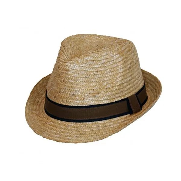 Produktbild von Schicker Strohhut mit stilvollem Hutband - passt zu Kleid, Anzug, Jeans & Bikini, lässig-edel & frech, 100% Stroh.