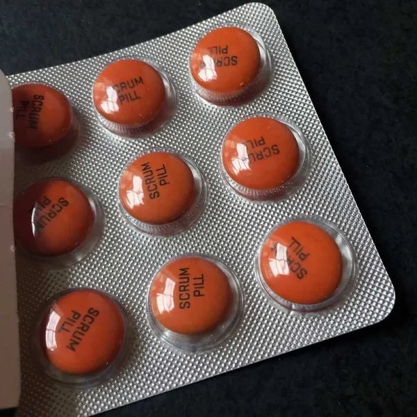 Schokolinsen mit individuellem Aufdruck als kostengünstige Werbeidee für Ihr Mailing, verpackt in einer Tablettenverpackung mit bedrucktem "Beipackzettel". (2)