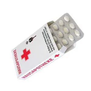 Sensationelle Werbemöglichkeit! Dragee-Bonbons im Blister und einer Verpackung, die wie eine Tablettenschachtel aussieht.