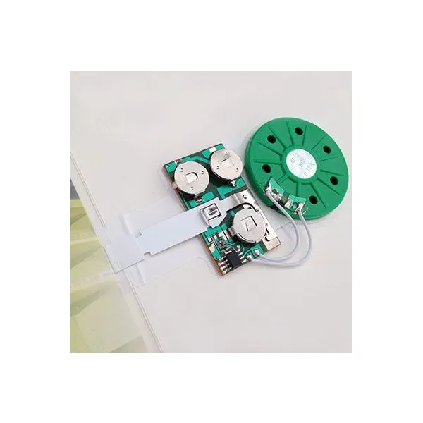 Soundmodule für Klappkarten, Kartonagen und Objekte in maßgeschneiderter Anfertigung für individuelle Einsatzbereiche. (17)