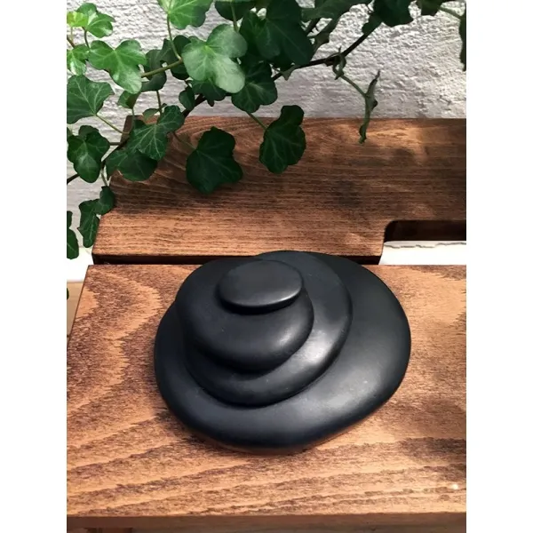 Basalt-Stein, 3x2x0.4 cm, schwarz, mit Ihrem Motiv graviert, 5 g, ideal für Dekoration und Geschenke. (2)