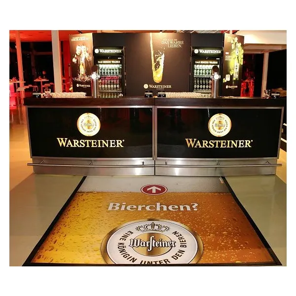 Produktbild von XXL-Werbematten bis zu 3m x 15m, hochwertig bedruckt, rutschhemmend & leicht zu reinigen, recycelbar, geeignet für VM/Promotion/Displays/Messestände, in Deutschland hergestellt.