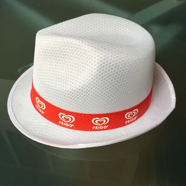 Trendhuter im Fedora-Stil, für Partys, Messen und Werbeaktionen, verschiedene Farben und Bandfarben verfügbar. (7)
