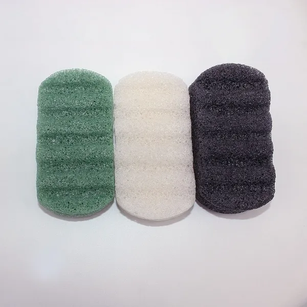 Produktbild von Veganes Konjac-Gesichtsschwämmchen aus Japan für sensible Haut; sanft, natürlich, nachhaltig verpackbar.