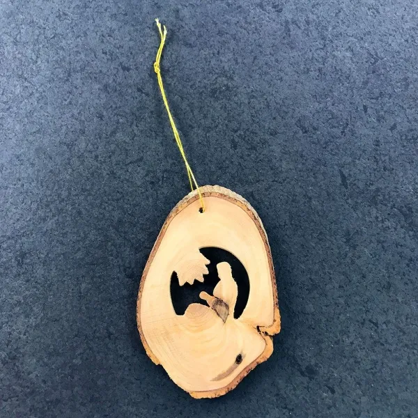 Produktbild von Weihnachtsbaum-Anhänger aus Olivenholz, Höhe ca.