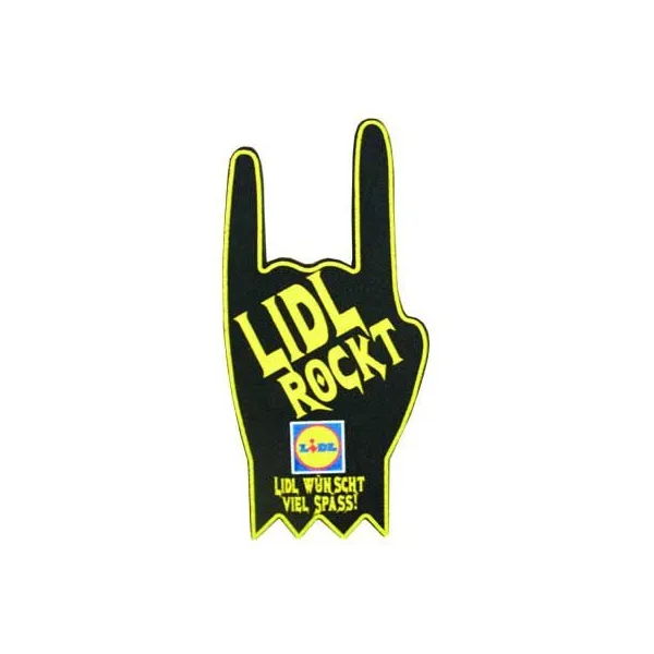 Hier ist der generierte Alt-Text: "Winkehand mit Logo für Jubel, Feste, Betriebsfeiern, VIP-Kunden und besondere Anlässe. (6)