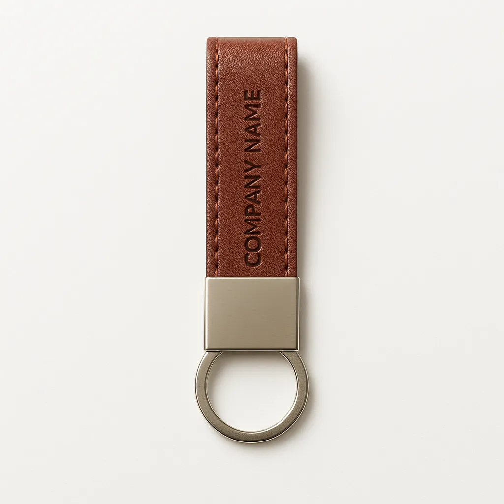 Produktbild von Edler Schlüsselanhänger aus Leder oder veganem Leder – Custom Design in Sonderanfertigung