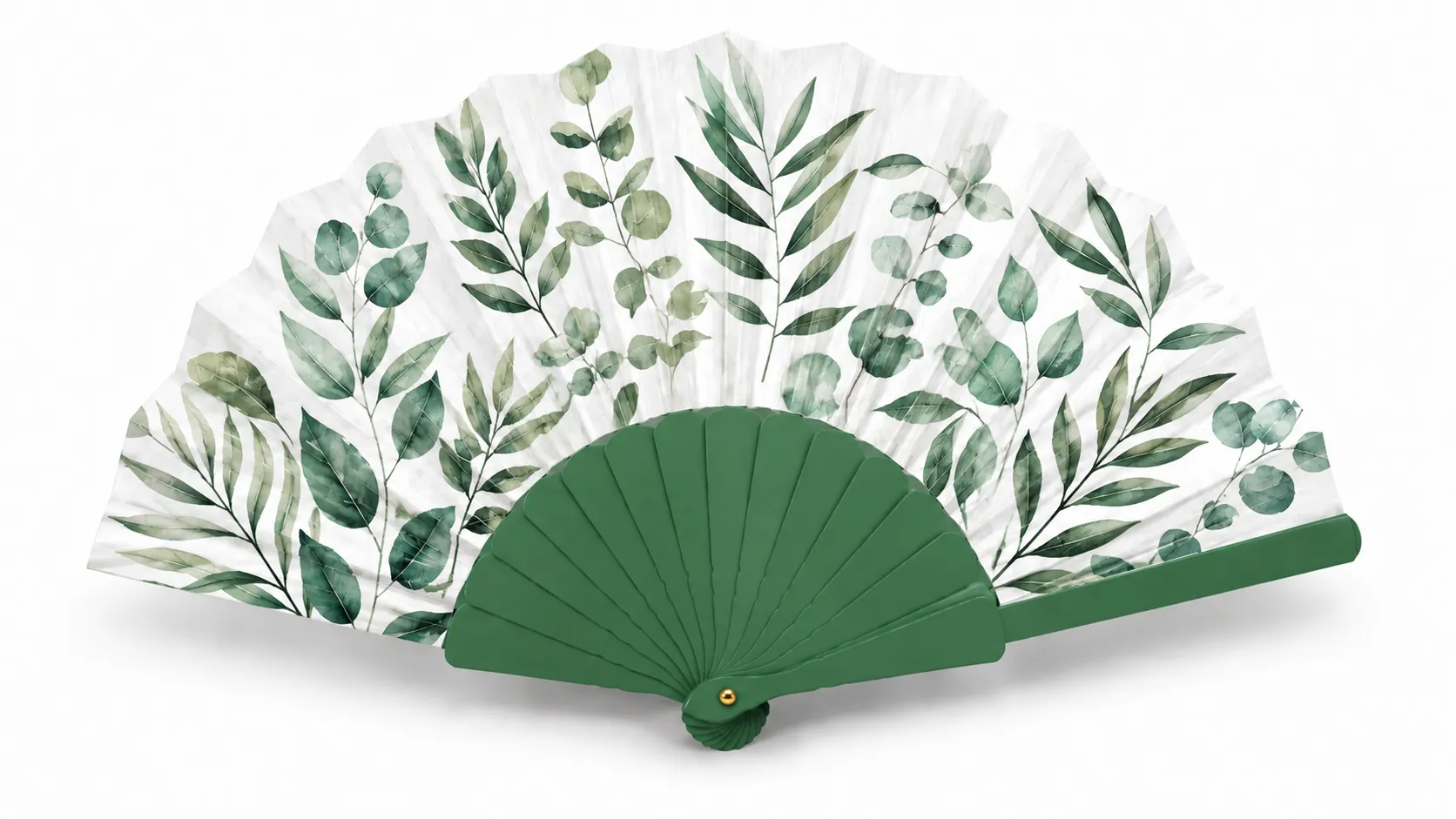 Botanischer Werbeflächer mit Eukalyptus-Motiv