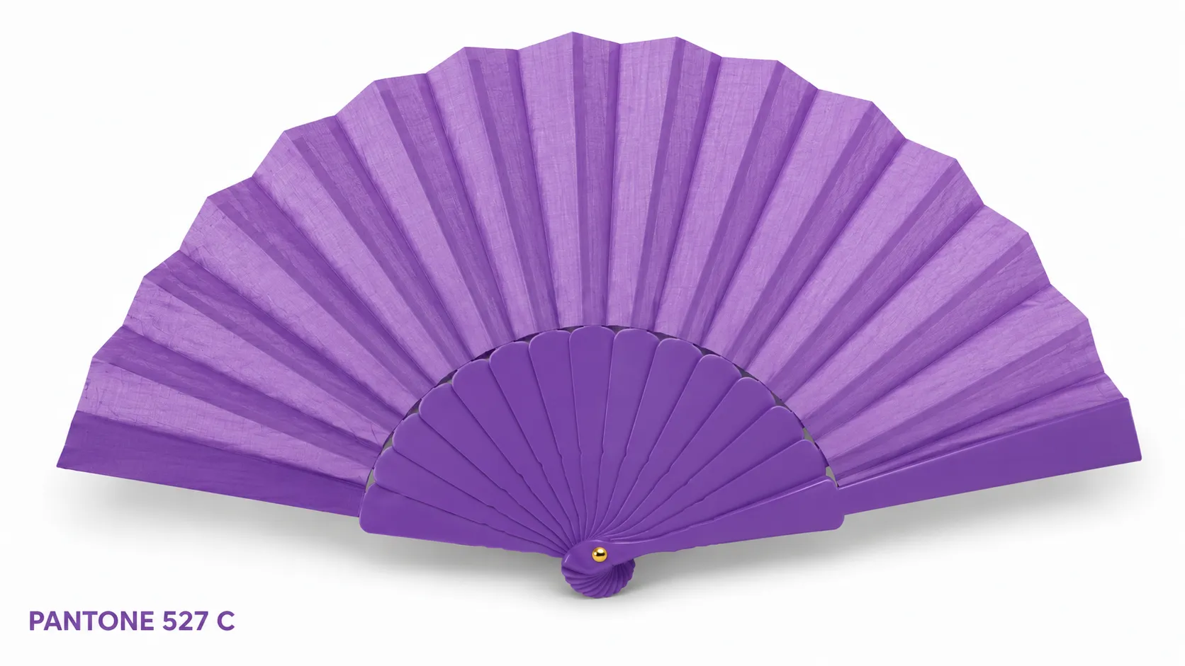 Produktbild von Kunststoff-Handfächer in Sonderfarbe Pantone 527 C