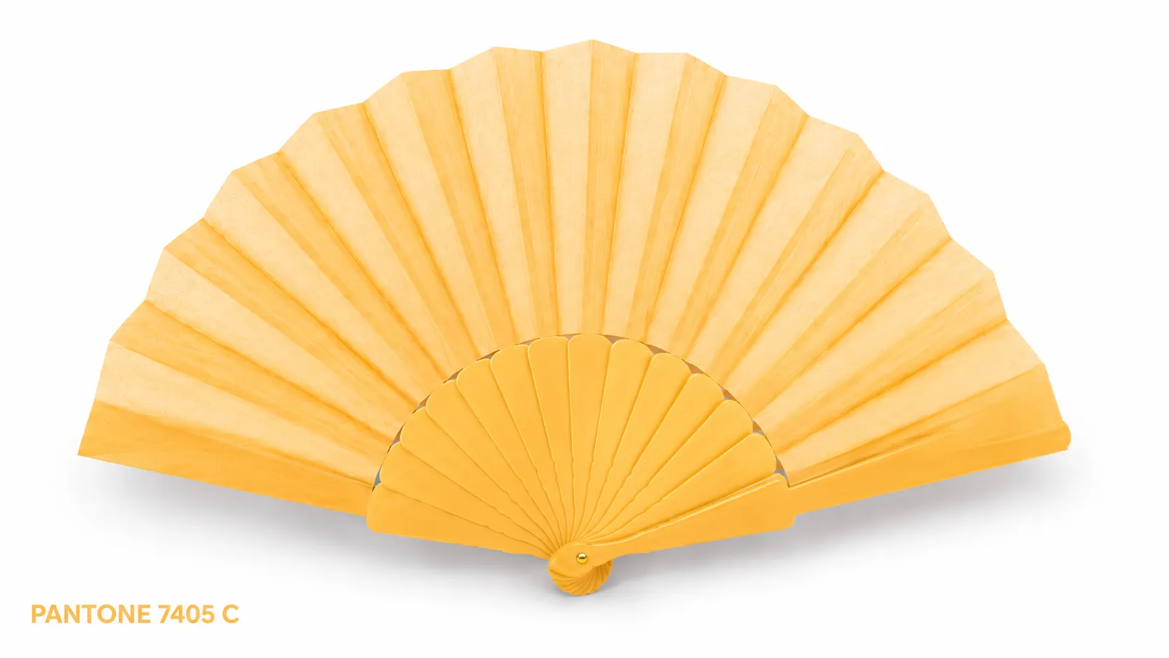 Produktbild von Werbe-Handfächer in Sonderfarbe Pantone 7405 C