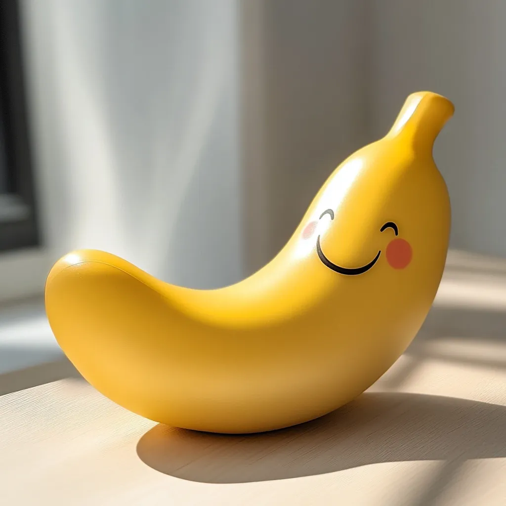 Produktbild von Stressball aus Banane - individuell nach Vorgaben gefertigt, günstig durch Direktimport, auf spezielle Wünsche eingehend.
